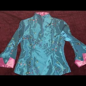 Gorgeous Asian Satin Sparkly Jacket